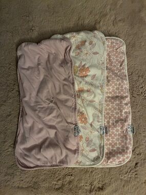 Copper Pearl Burp Cloths (Set of 3)